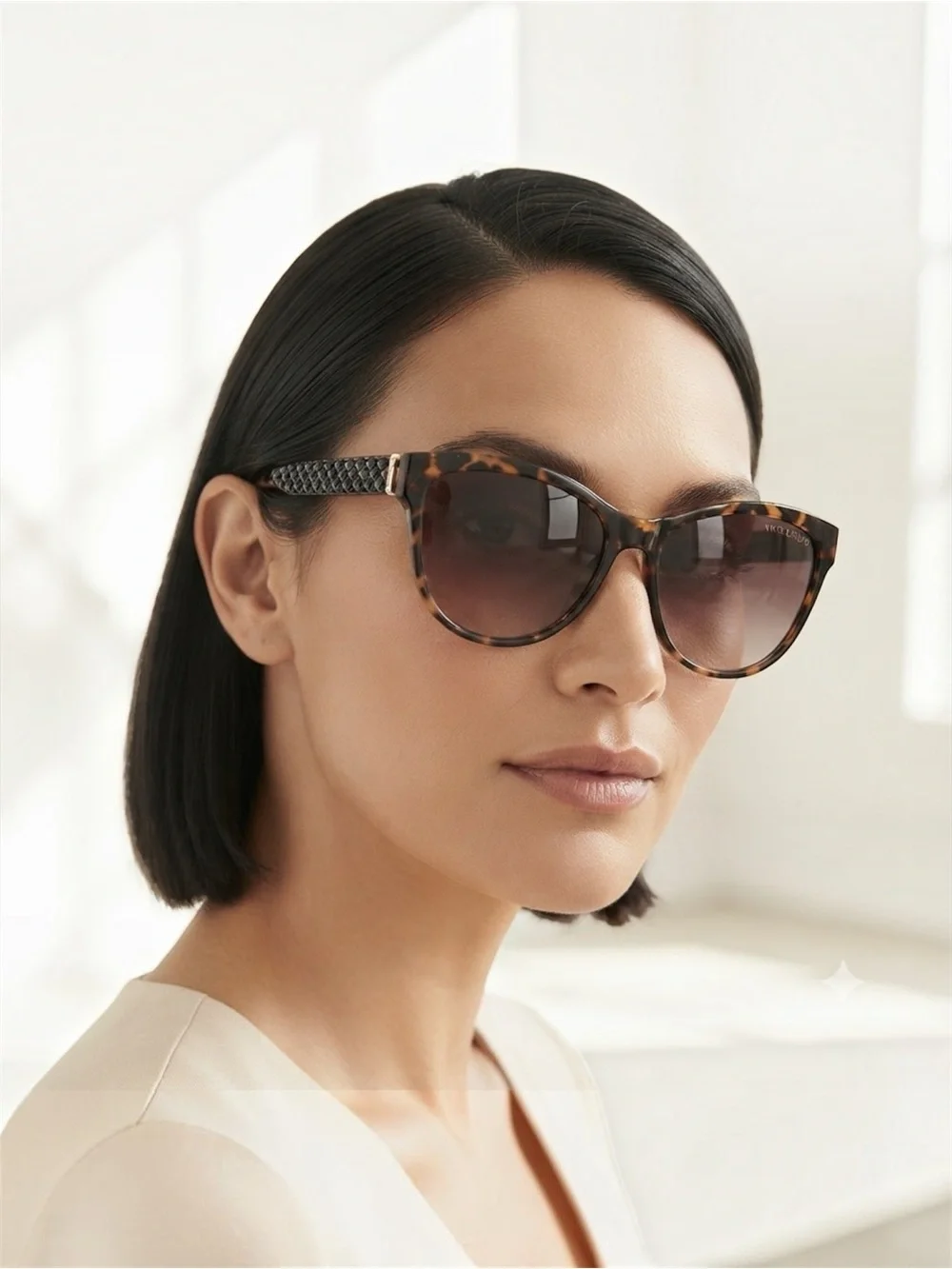 Vince Camuto Leopard Cat Eye Sunglasses New